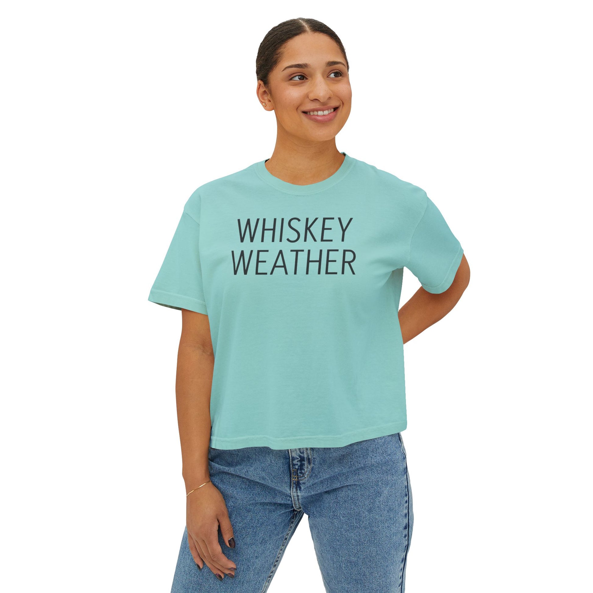 "Whiskey Weather " Boxy Tee for Women