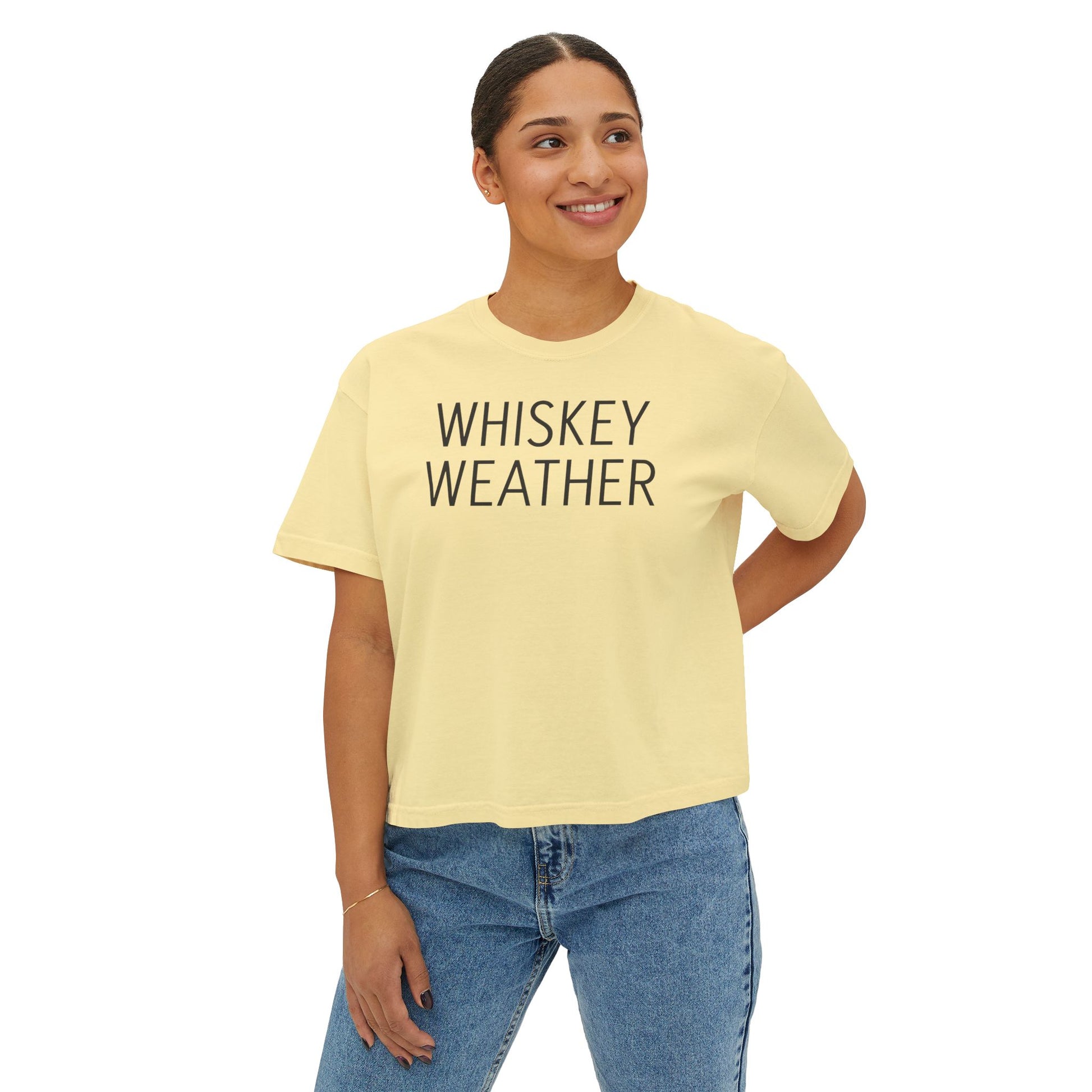 "Whiskey Weather " Boxy Tee for Women