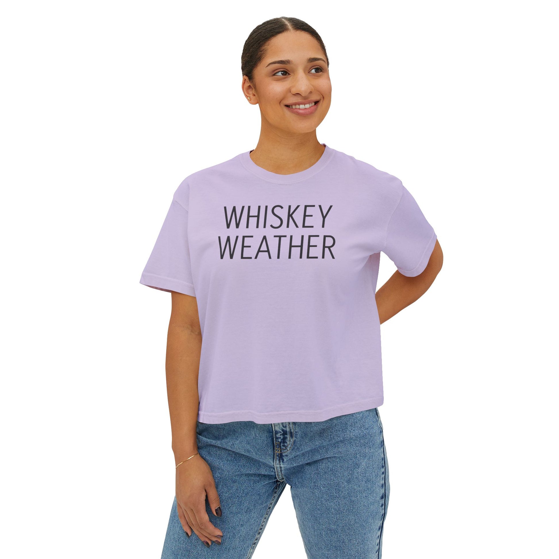"Whiskey Weather " Boxy Tee for Women