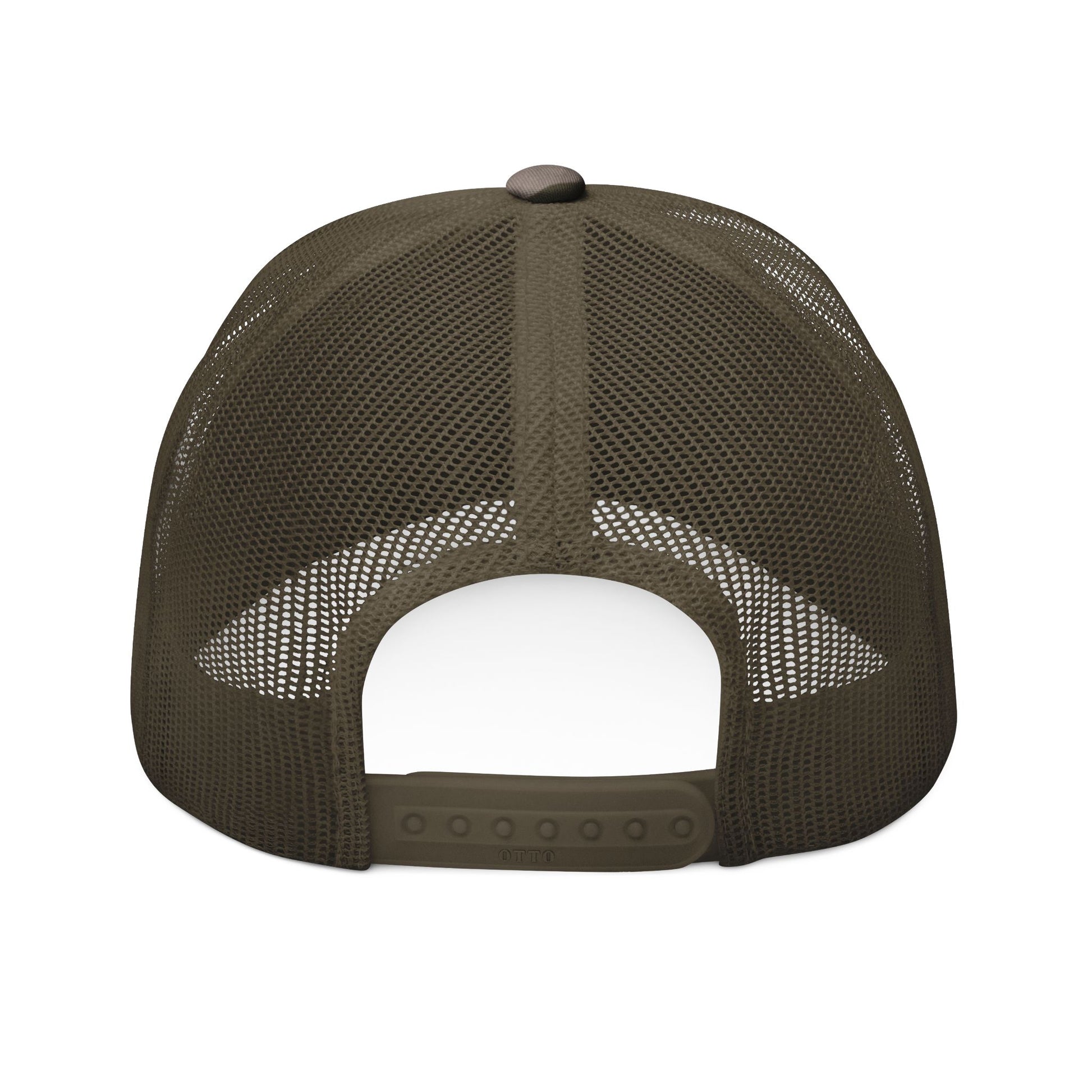 Camouflage Trucker Hat with 323 Bourbon Library Embroidery | Outdoor Fashion, Gift for Him, Hunting Gear, Personal Style, Relaxed Vibes