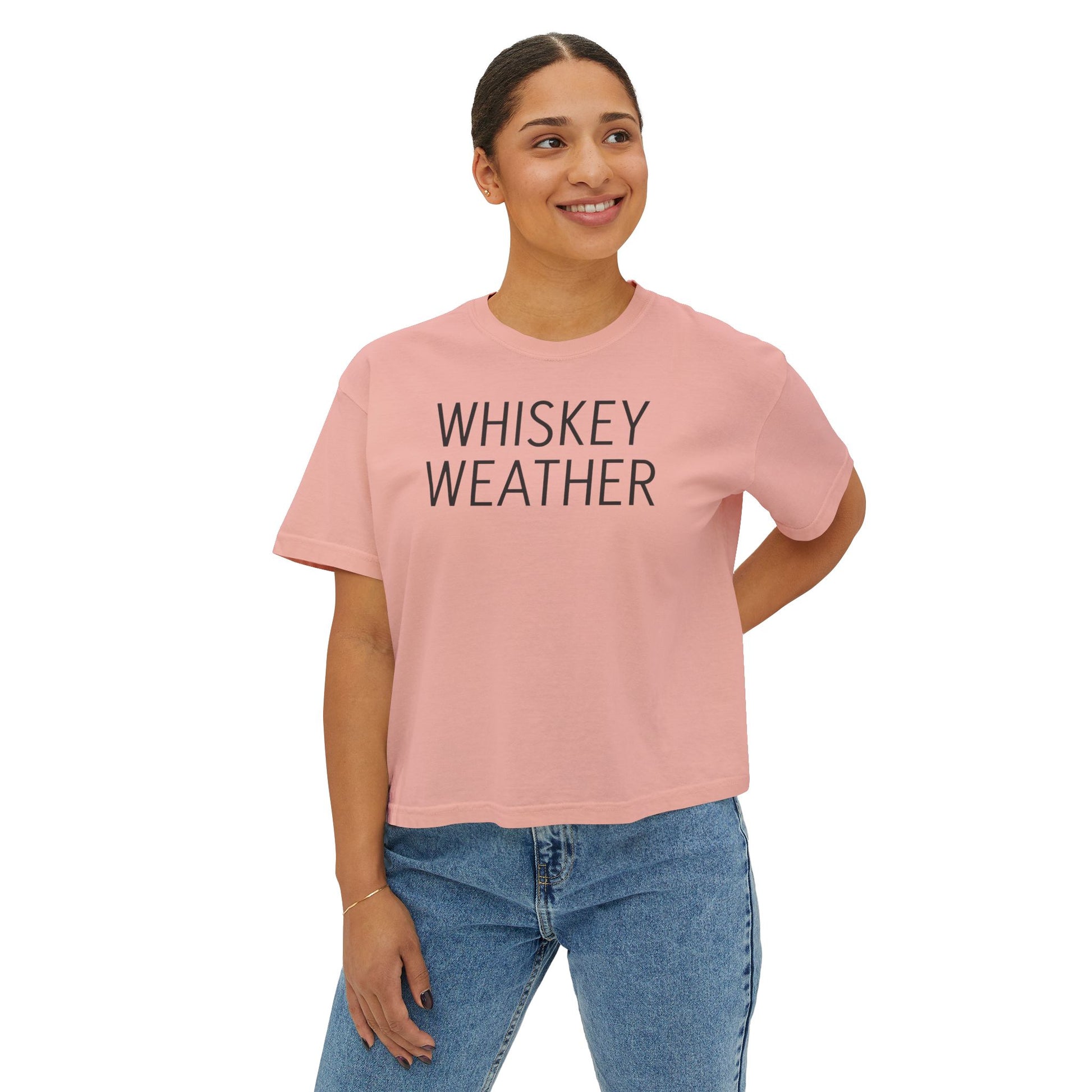 "Whiskey Weather " Boxy Tee for Women