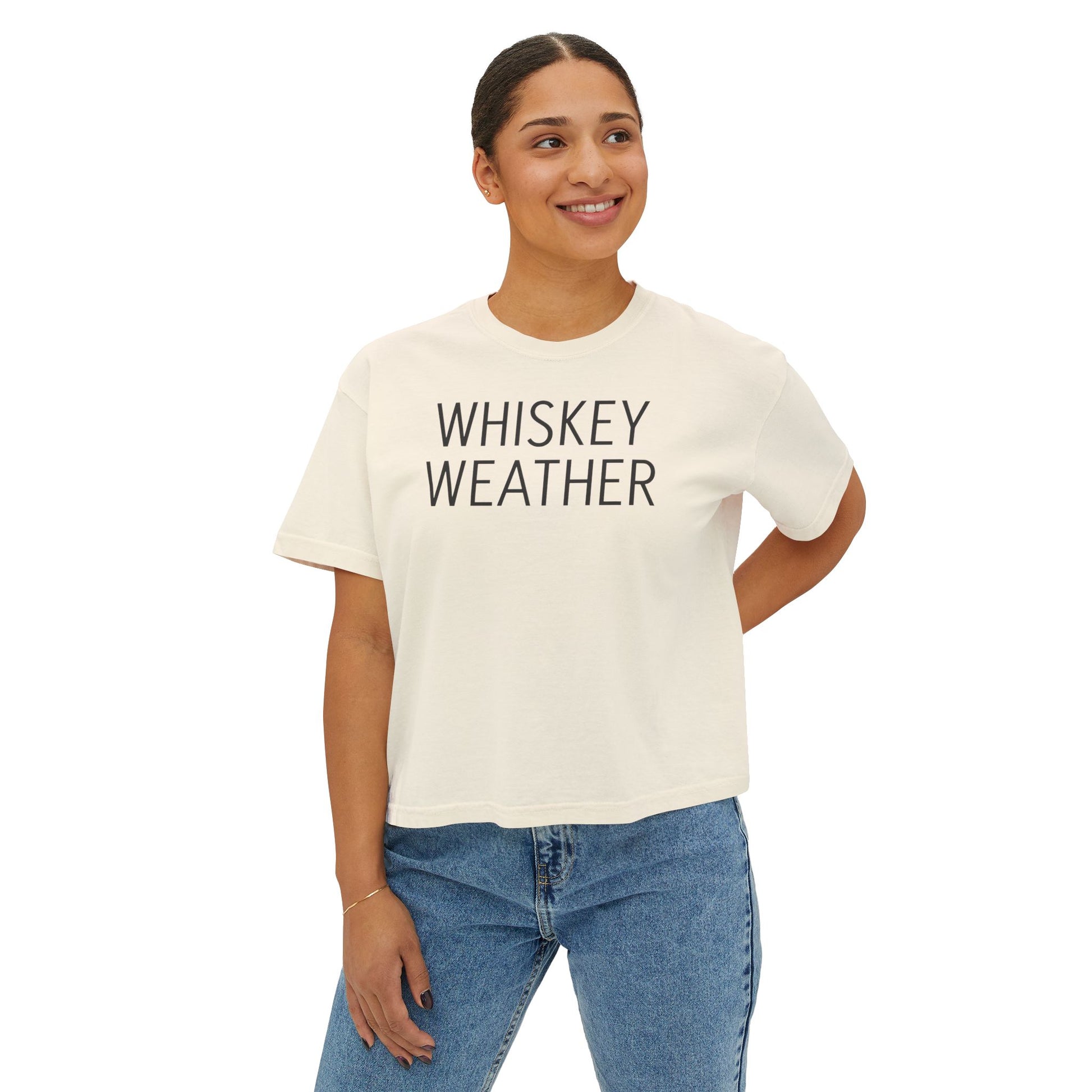 "Whiskey Weather " Boxy Tee for Women