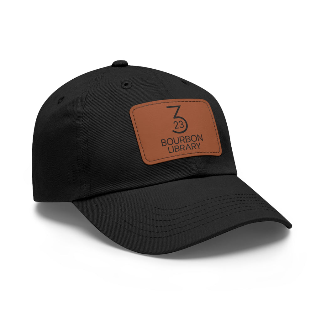 Leather Patch Dad Hat - Customizable Gift for Bourbon Lovers, Stylish Baseball Cap, Casual Wear, Father's Day, Unisex Hat