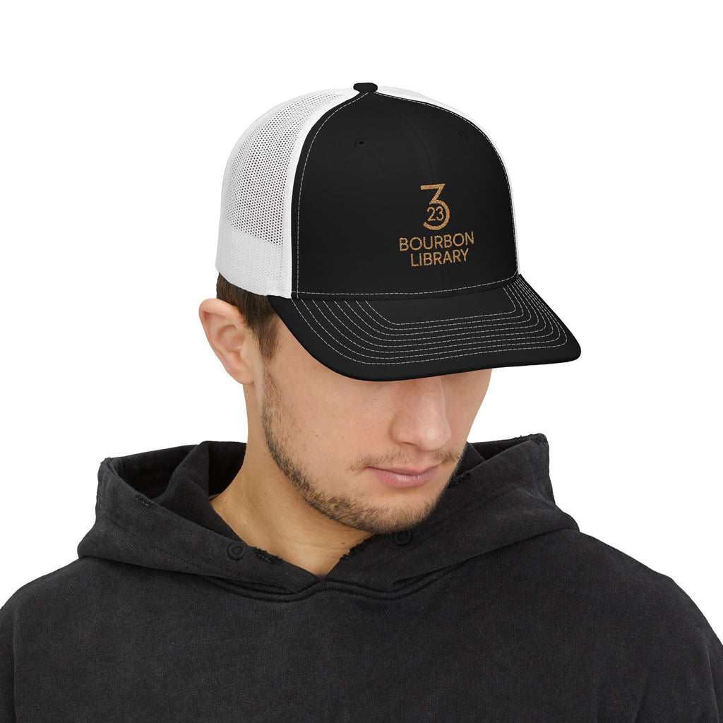Embroidered Snapback Cap - 323 Bourbon Library Hat - Richardson 112