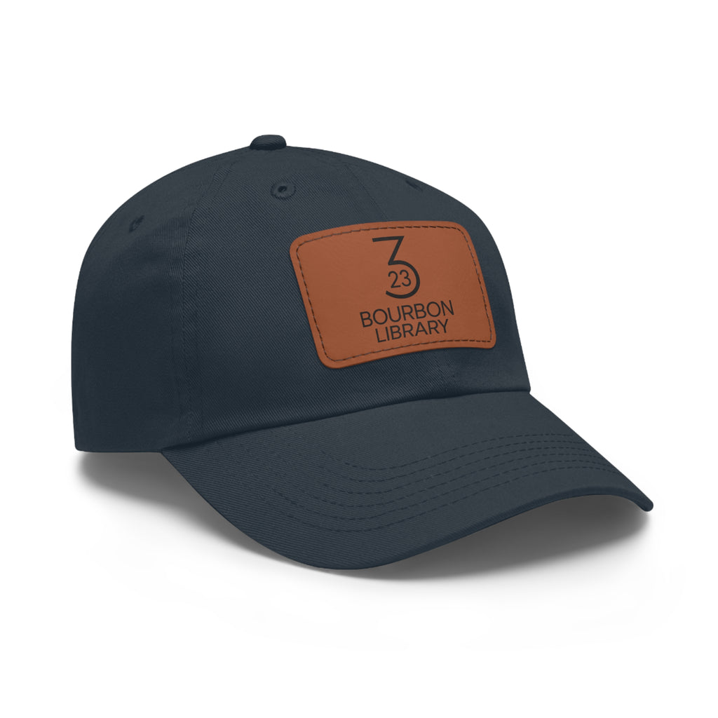 Leather Patch Dad Hat - Customizable Gift for Bourbon Lovers, Stylish Baseball Cap, Casual Wear, Father's Day, Unisex Hat