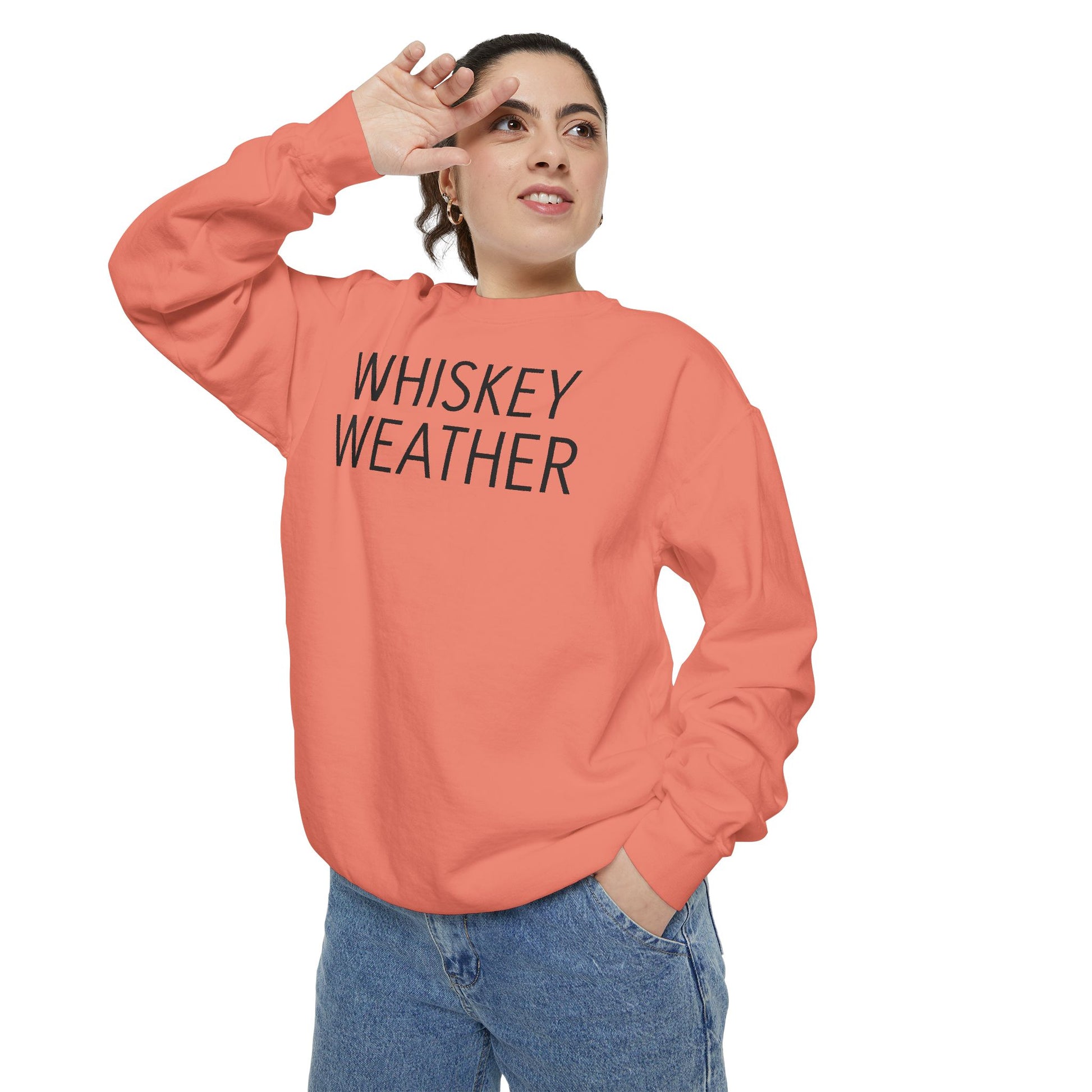 Sweatshirt - Fall Whiskey Weather Unisex Garment-Dyed Sweatshirt