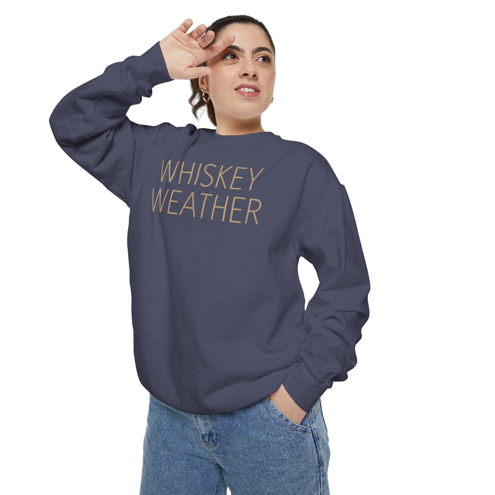 Sweatshirt - Fall Whiskey Weather Unisex Garment-Dyed Sweatshirt
