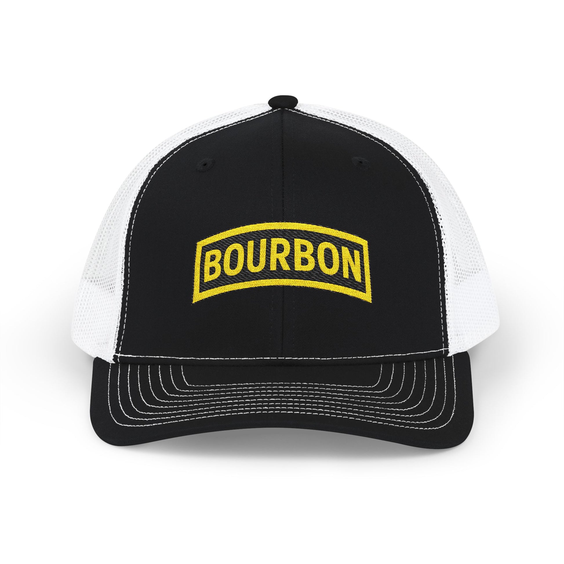 Embroidered Snapback Cap - Bourbon Arch Hat - Richardson 112