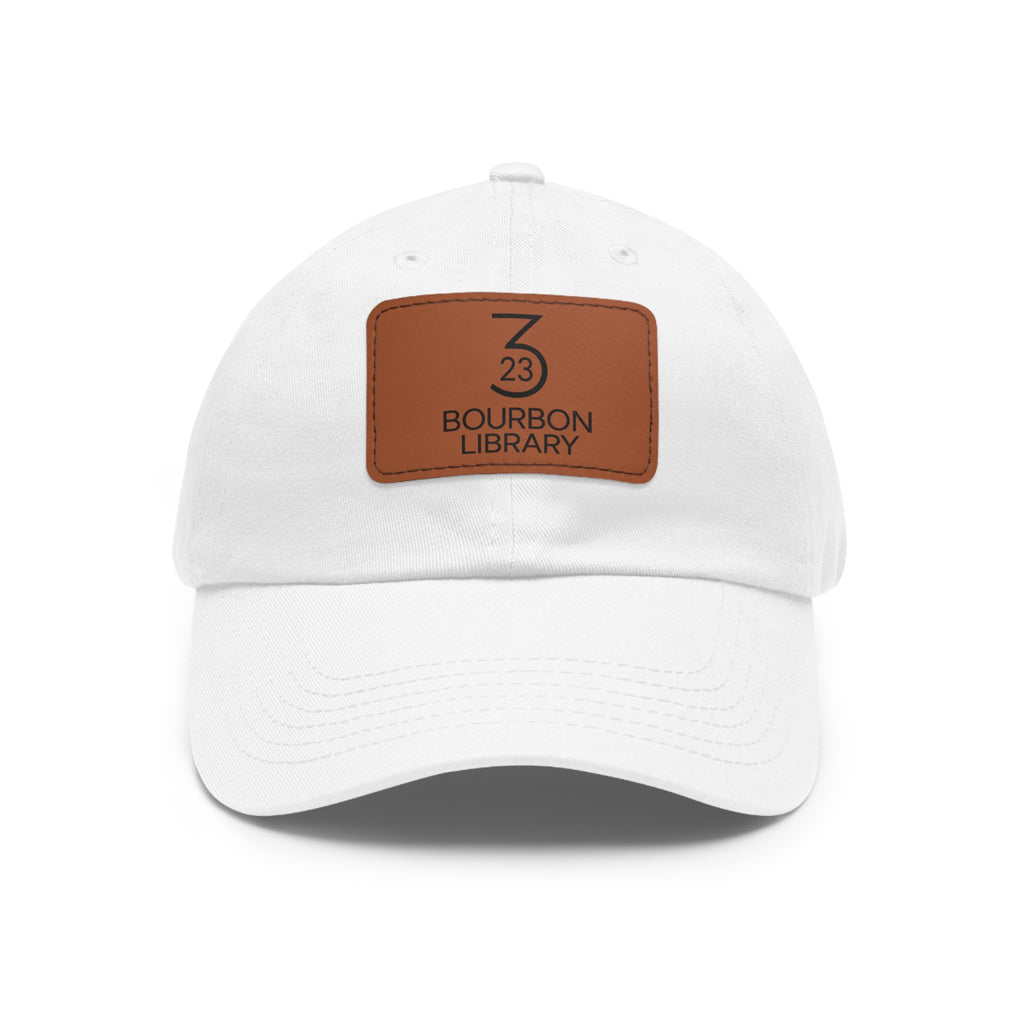 Leather Patch Dad Hat - Customizable Gift for Bourbon Lovers, Stylish Baseball Cap, Casual Wear, Father's Day, Unisex Hat