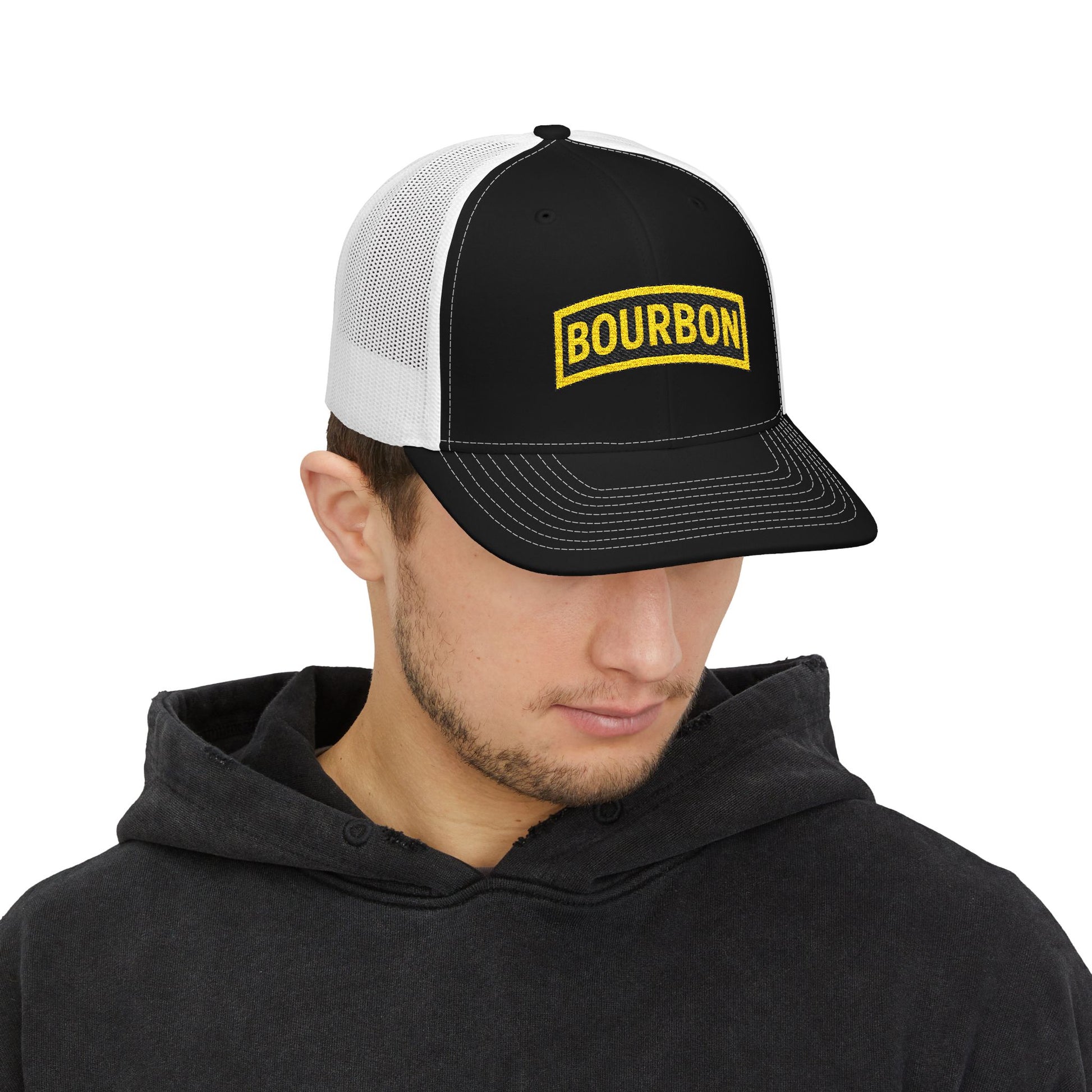 Embroidered Snapback Cap - Bourbon Arch Hat - Richardson 112