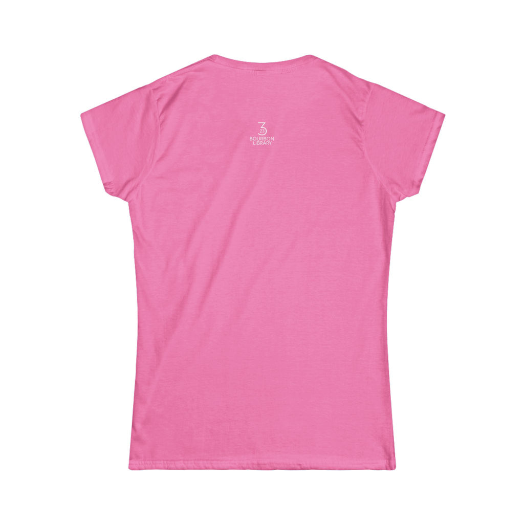 Bourbon Girl Women's Tee – Pink Badge Graphic Shirt