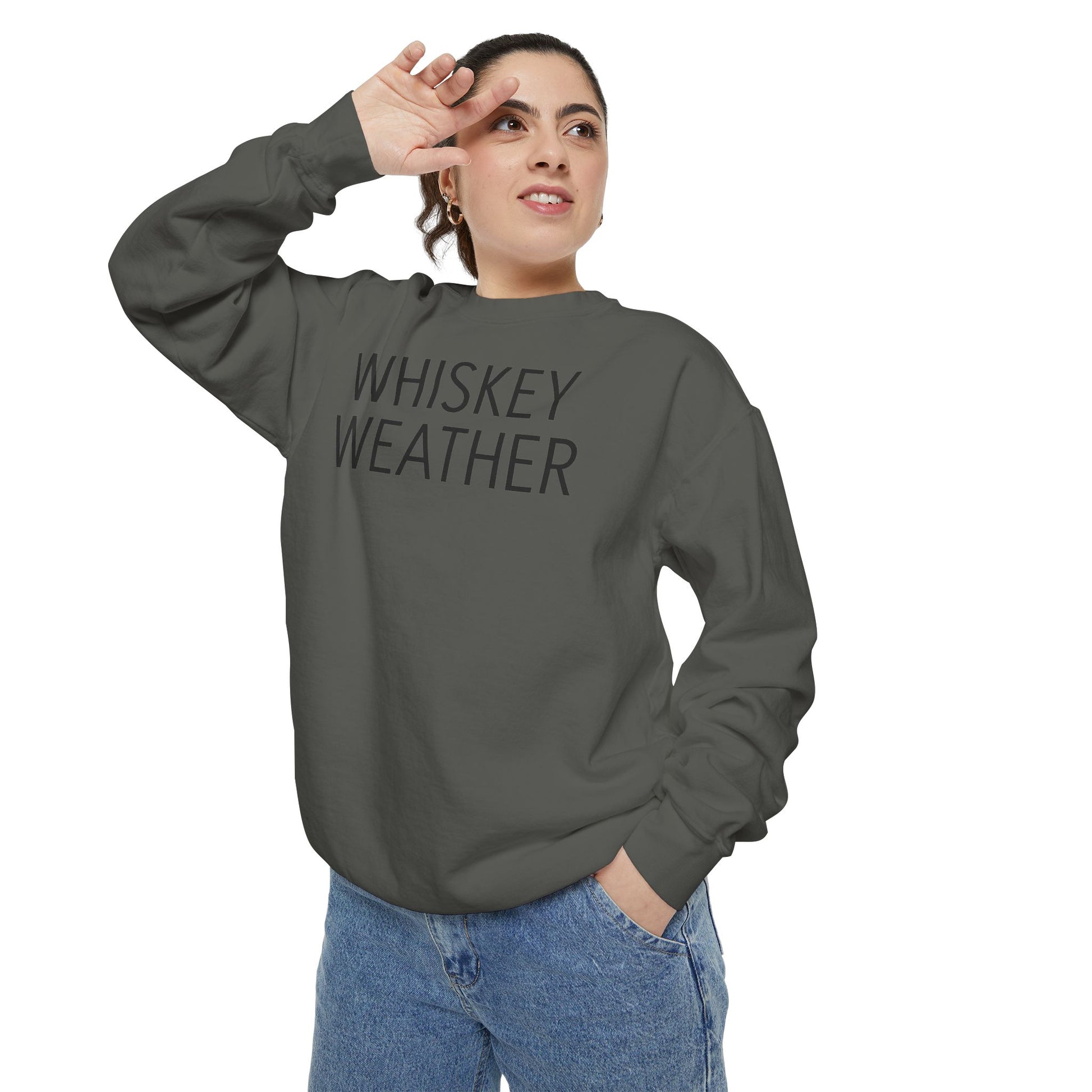 Sweatshirt - Fall Whiskey Weather Unisex Garment-Dyed Sweatshirt