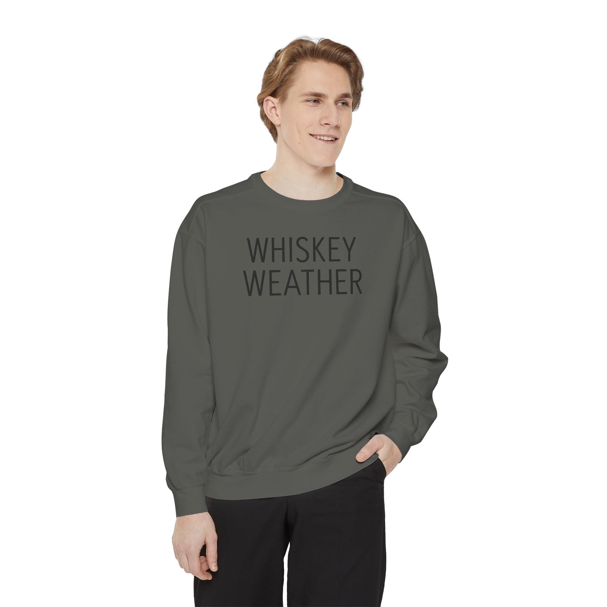 Sweatshirt - Fall Whiskey Weather Unisex Garment-Dyed Sweatshirt