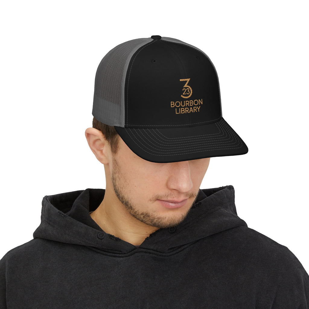 Embroidered Snapback Cap - 323 Bourbon Library Hat - Richardson 112