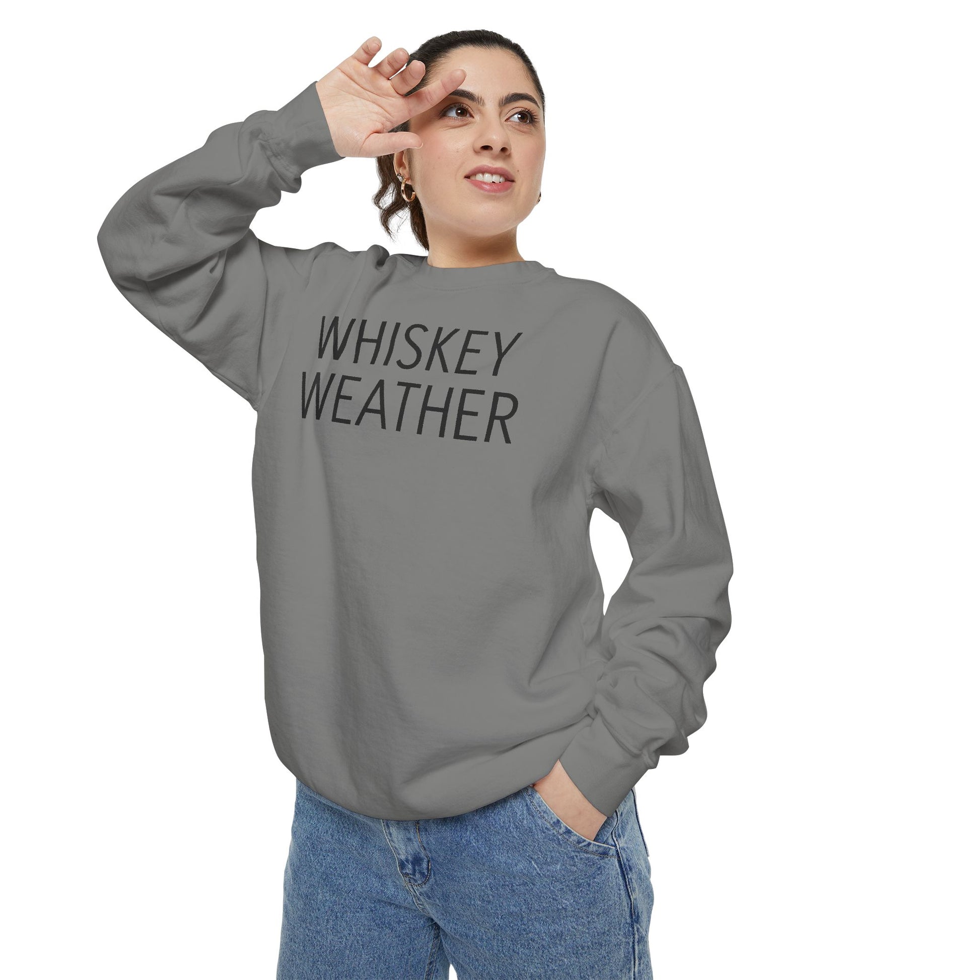 Sweatshirt - Fall Whiskey Weather Unisex Garment-Dyed Sweatshirt