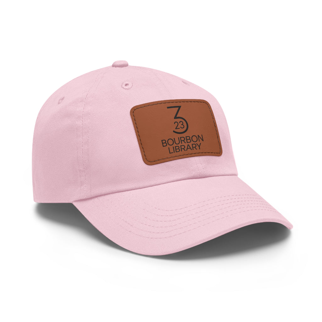 Leather Patch Dad Hat - Customizable Gift for Bourbon Lovers, Stylish Baseball Cap, Casual Wear, Father's Day, Unisex Hat