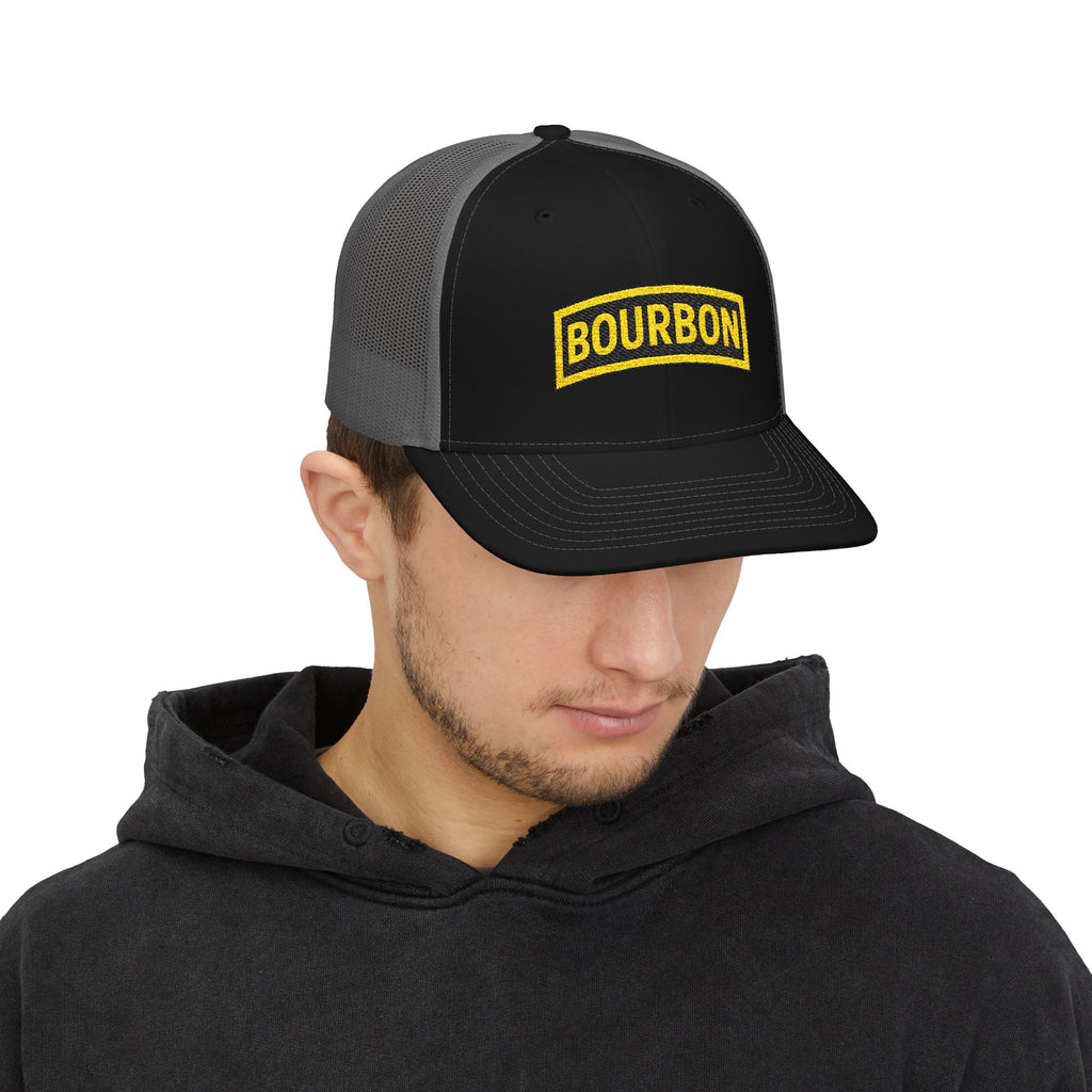Embroidered Snapback Cap - Bourbon Arch Hat - Richardson 112