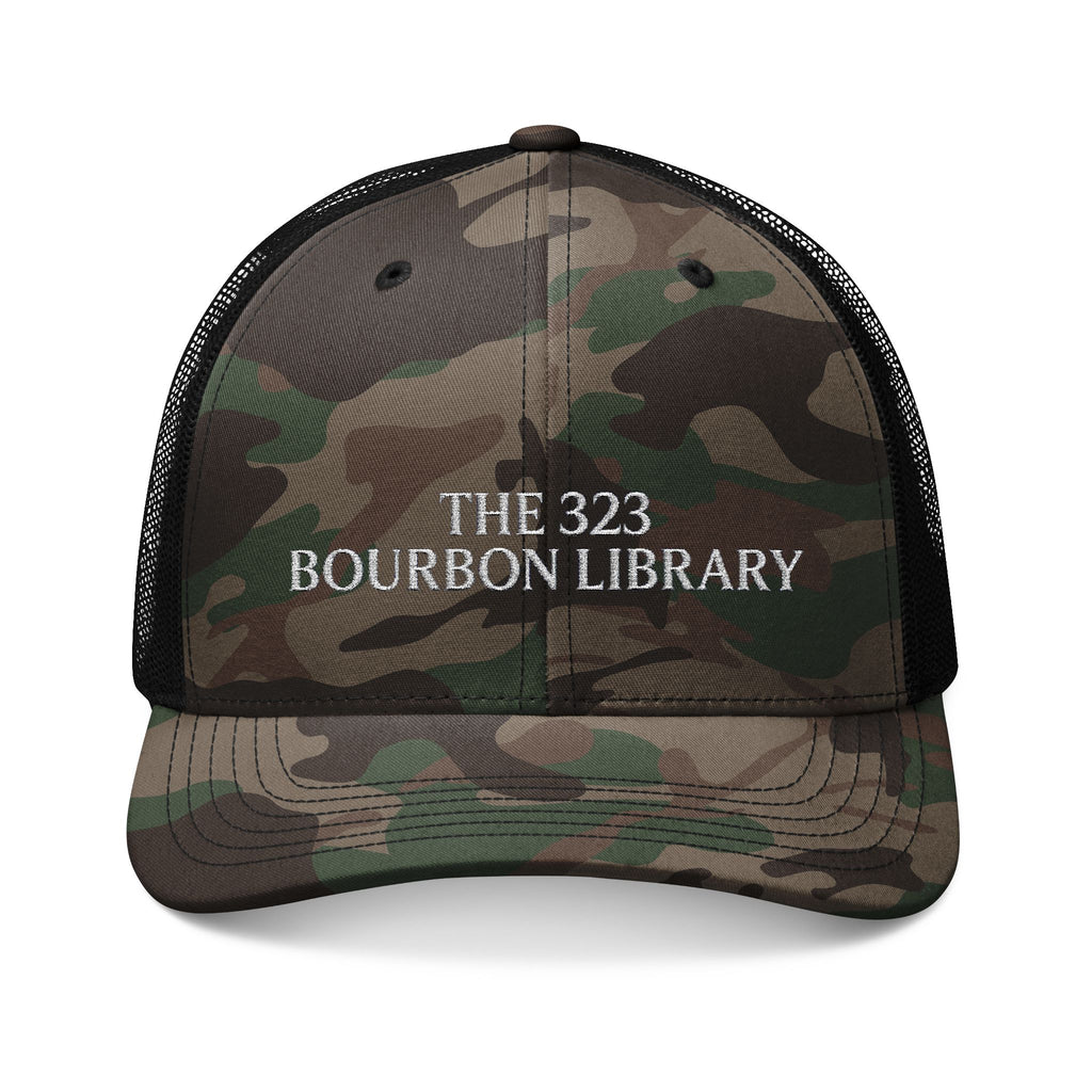 Embroidered Camo Trucker Hat - The OG 323 Bourbon Library Collection