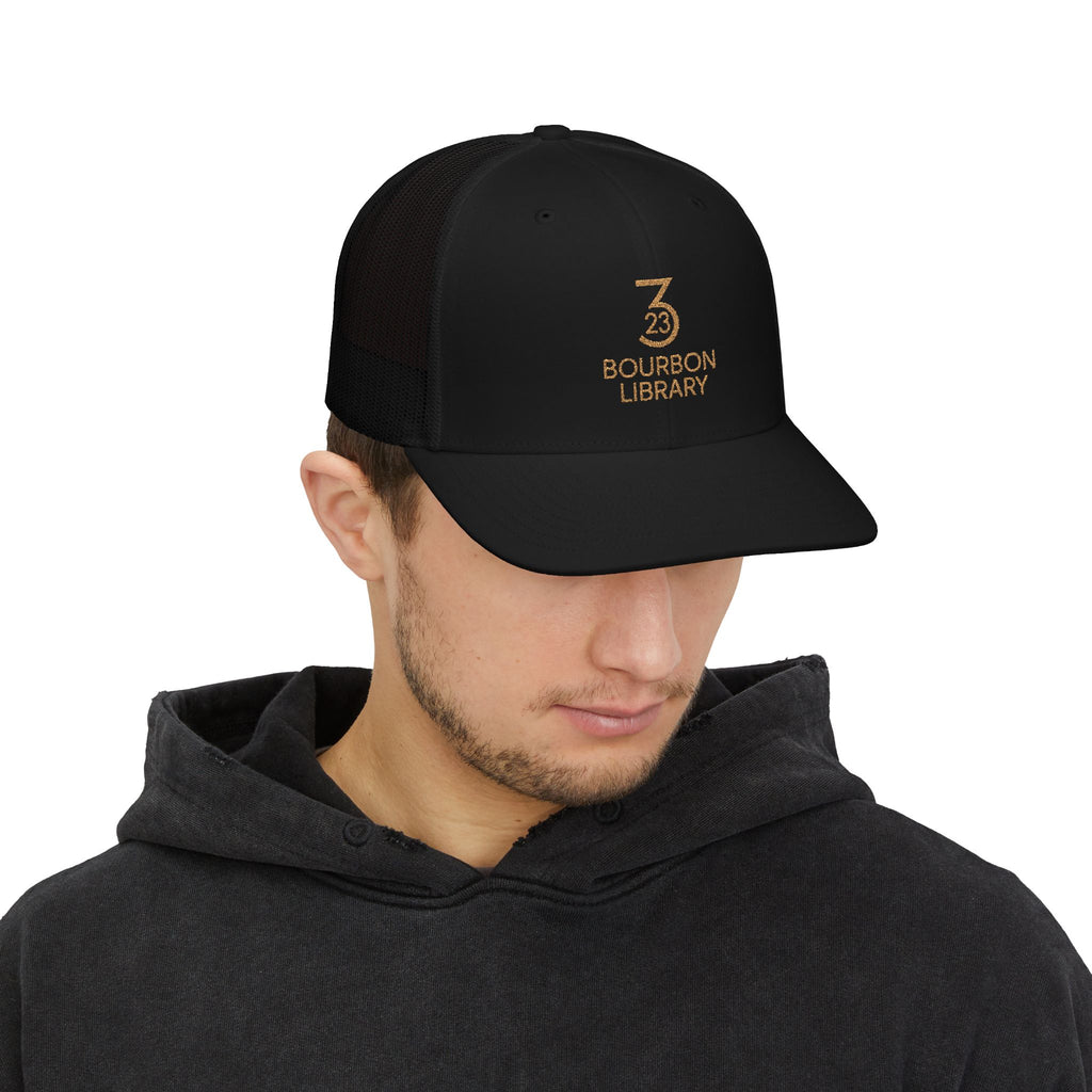 Embroidered Snapback Cap - 323 Bourbon Library Hat - Richardson 112