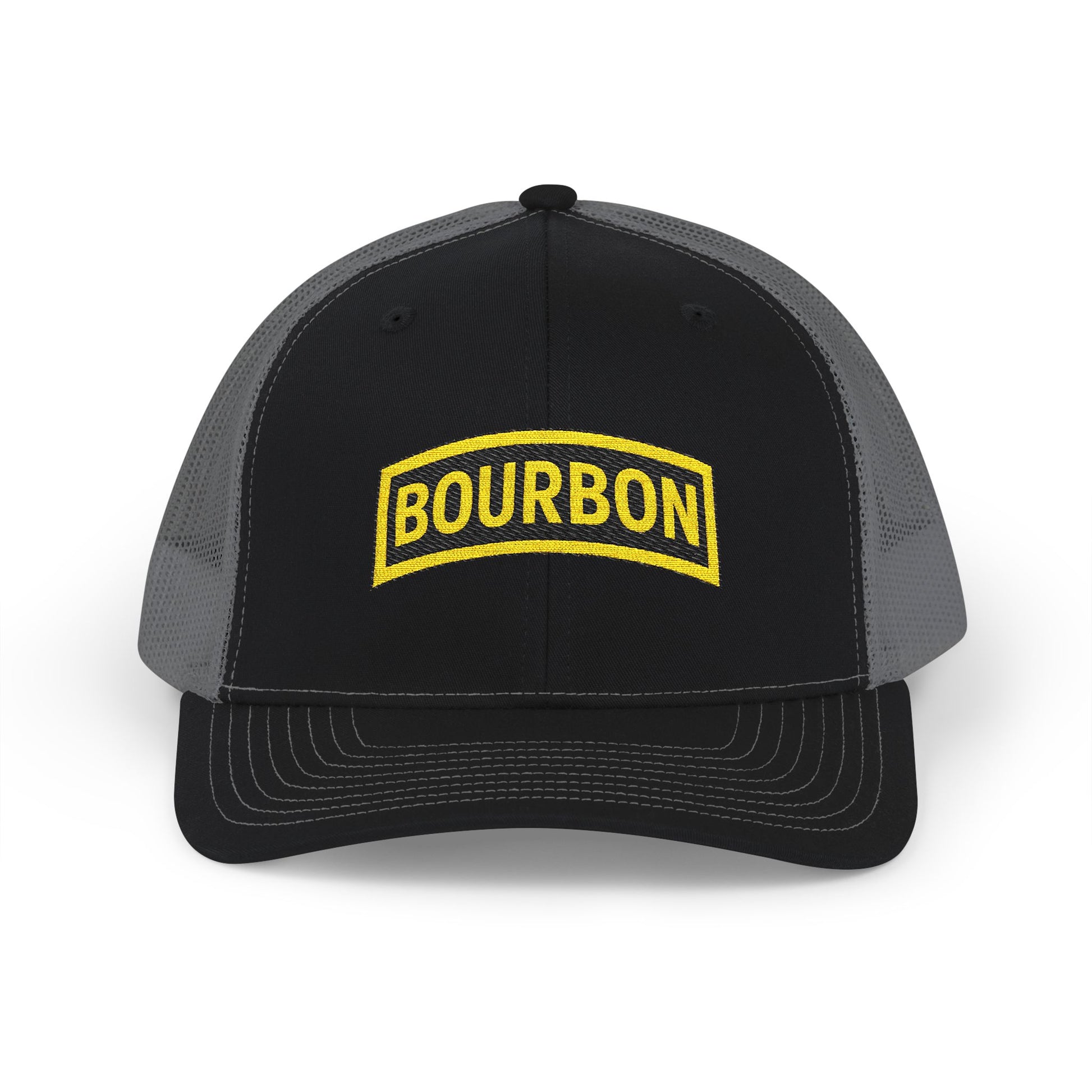 Embroidered Snapback Cap - Bourbon Arch Hat - Richardson 112