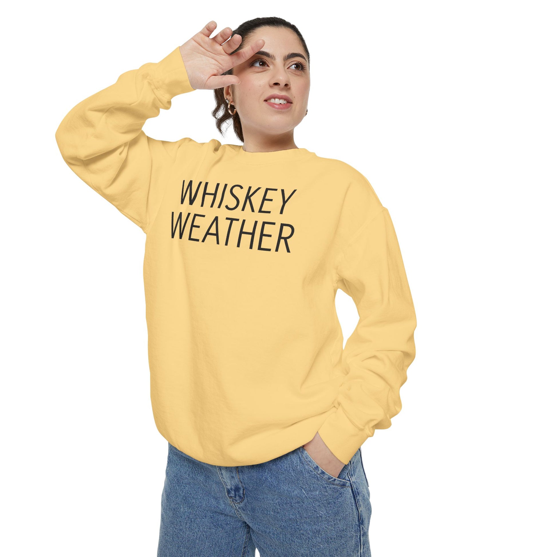 Sweatshirt - Fall Whiskey Weather Unisex Garment-Dyed Sweatshirt
